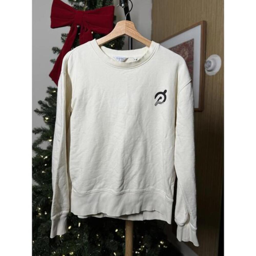 Peloton Women's Cream Sweatshirt with Logo